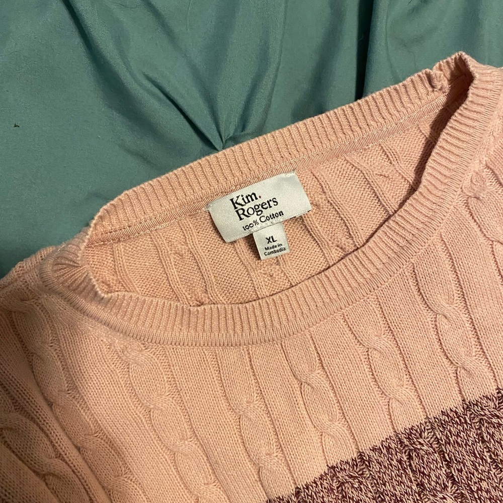 Colorblock Cable Knit Sweater - Picture 2 of 2